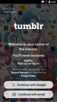 Tumblr android App screenshot 0